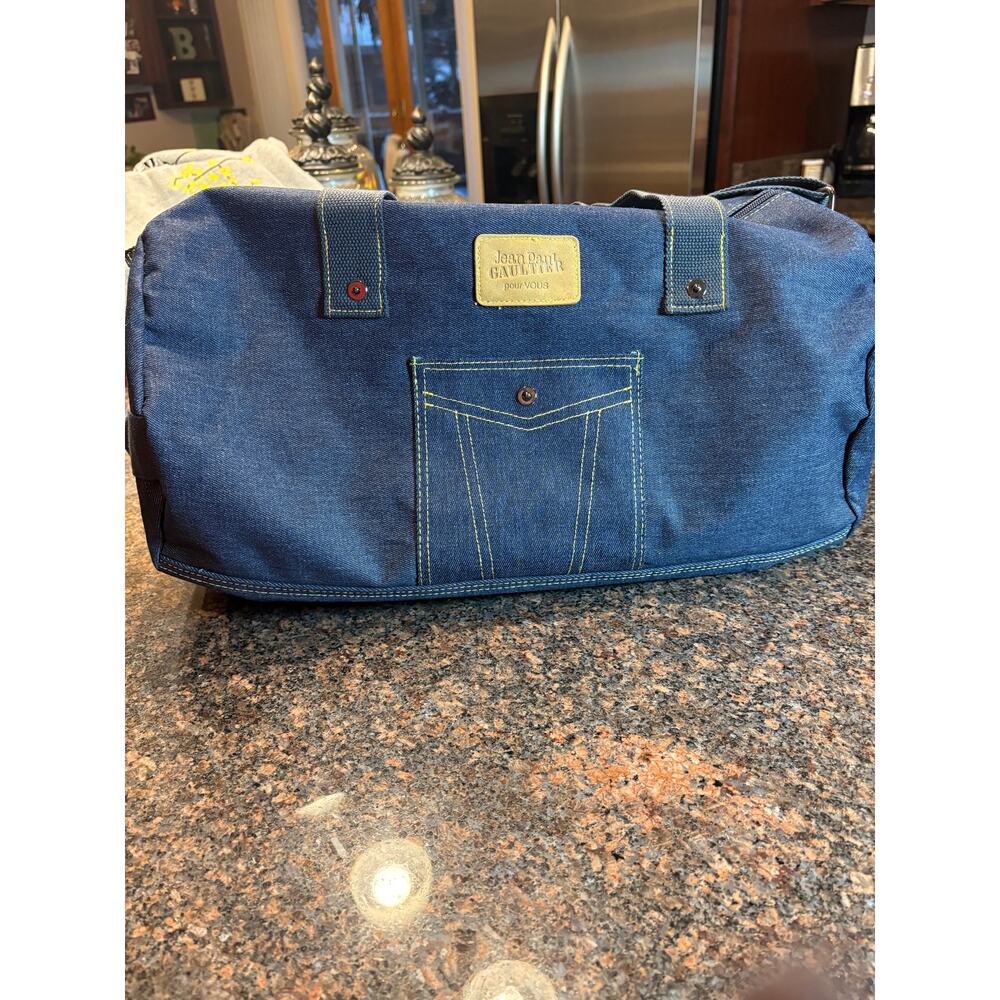 Jean Paul Gaultier pour Vous Denim Weekend Duffel Bag NWOT - Picture 1 of 11